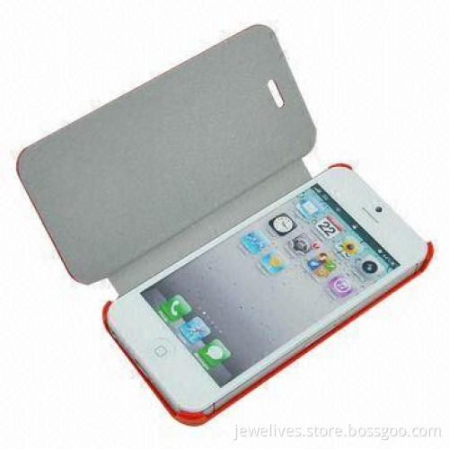 Elegant PU Leather Case for iPhone 5, with Flip Cover